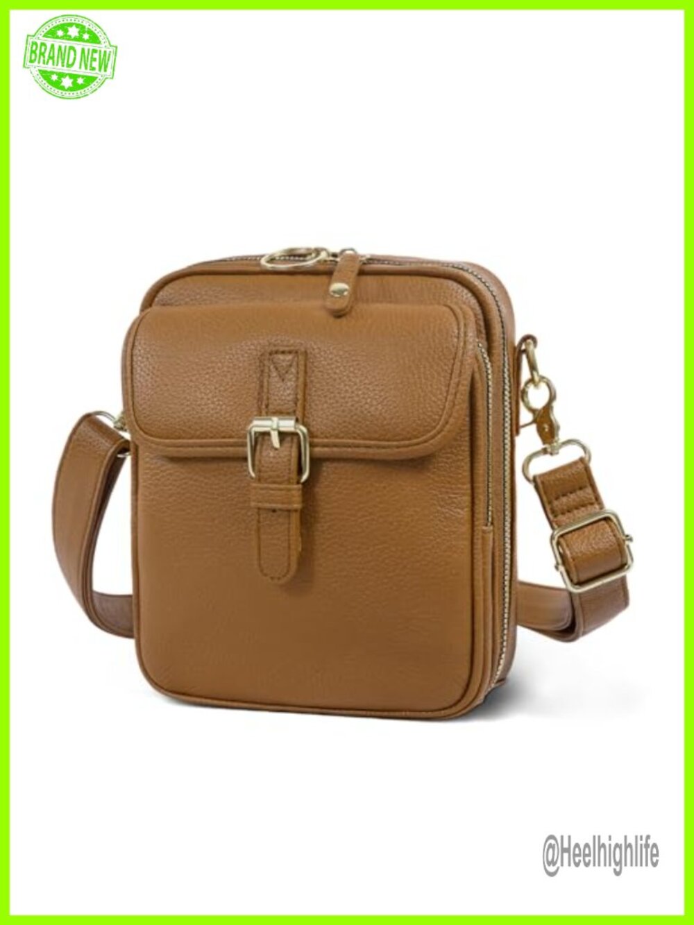 Vintage Crossbody Bag PU Leather Anti-Theft Messenger with Card Slots